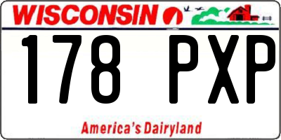 WI license plate 178PXP