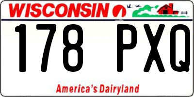 WI license plate 178PXQ