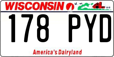 WI license plate 178PYD