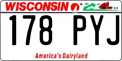 WI license plate 178PYJ