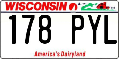 WI license plate 178PYL