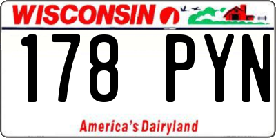 WI license plate 178PYN