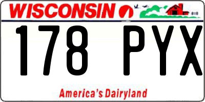 WI license plate 178PYX