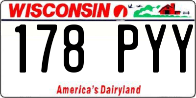 WI license plate 178PYY