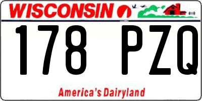 WI license plate 178PZQ
