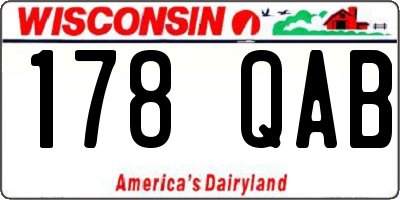 WI license plate 178QAB