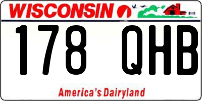 WI license plate 178QHB