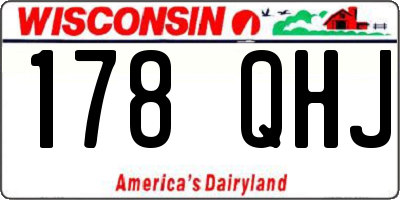 WI license plate 178QHJ