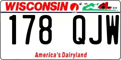 WI license plate 178QJW