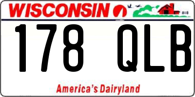 WI license plate 178QLB