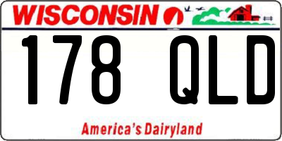 WI license plate 178QLD