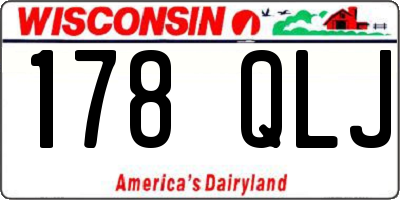 WI license plate 178QLJ
