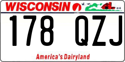 WI license plate 178QZJ