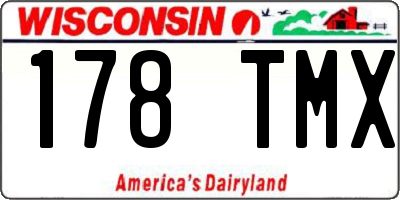 WI license plate 178TMX