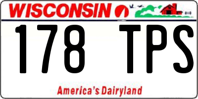 WI license plate 178TPS