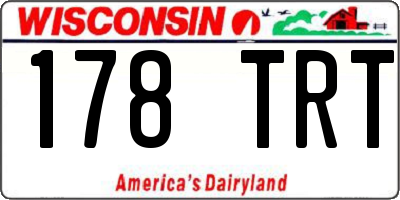 WI license plate 178TRT