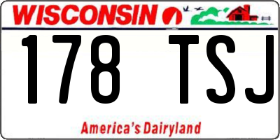 WI license plate 178TSJ
