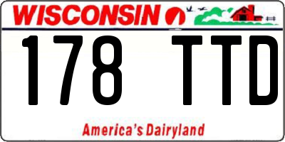 WI license plate 178TTD