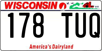 WI license plate 178TUQ