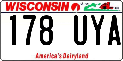 WI license plate 178UYA