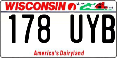 WI license plate 178UYB