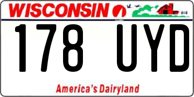 WI license plate 178UYD