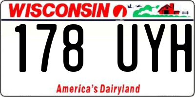 WI license plate 178UYH