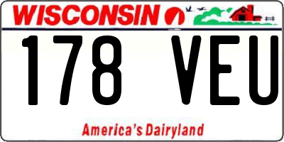 WI license plate 178VEU