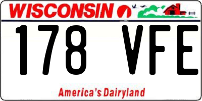 WI license plate 178VFE