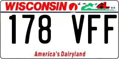 WI license plate 178VFF