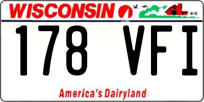 WI license plate 178VFI