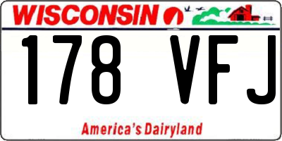WI license plate 178VFJ