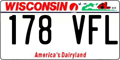 WI license plate 178VFL
