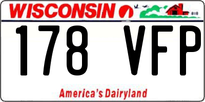 WI license plate 178VFP