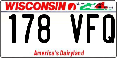 WI license plate 178VFQ