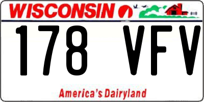 WI license plate 178VFV