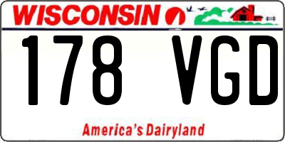 WI license plate 178VGD