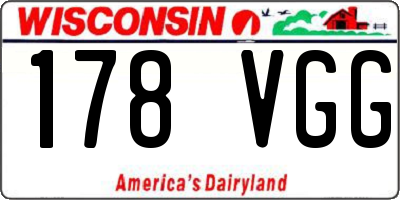 WI license plate 178VGG