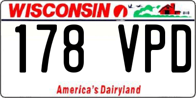 WI license plate 178VPD
