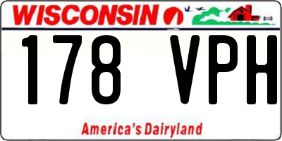 WI license plate 178VPH