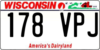 WI license plate 178VPJ