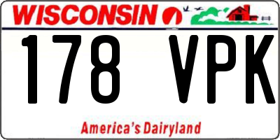 WI license plate 178VPK