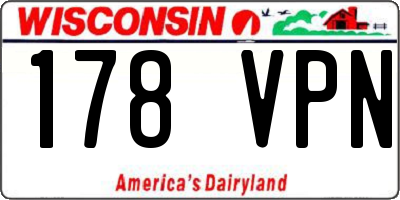 WI license plate 178VPN