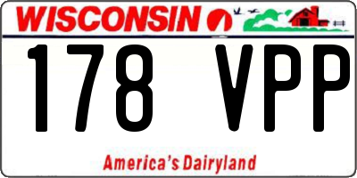 WI license plate 178VPP
