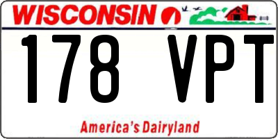 WI license plate 178VPT