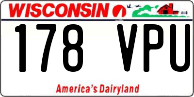 WI license plate 178VPU