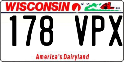 WI license plate 178VPX