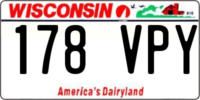 WI license plate 178VPY