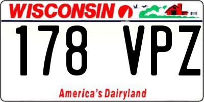 WI license plate 178VPZ