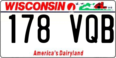 WI license plate 178VQB